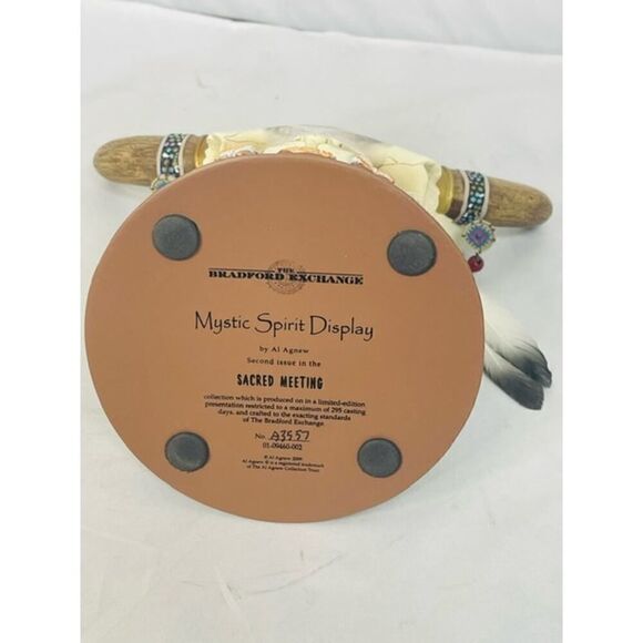 Bradford Exchange Mystic Spirit Display Sacred Meeting Bull Skull Horn Figure - Picture 10 of 10